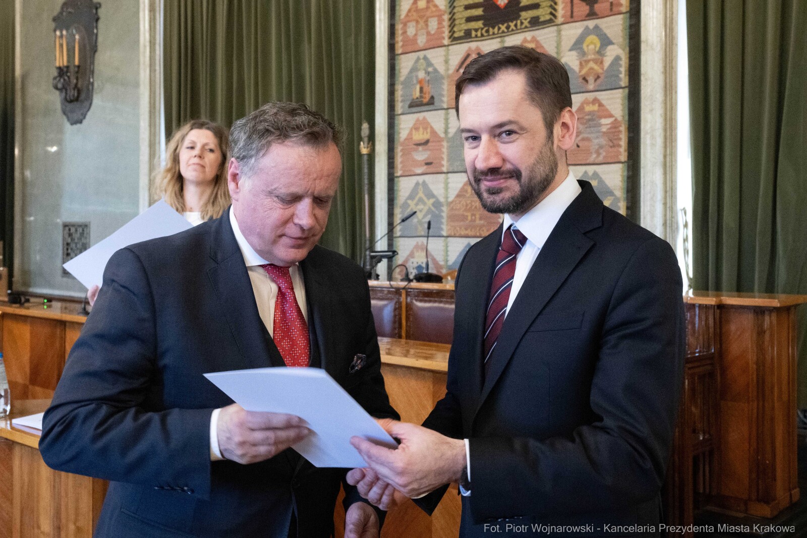 Miszalski, Mazur, Krakowska Rada Przedsiębiorczości, wręczenie, akty powołania, zdjęcia  Autor: Piotr Wojnarowski