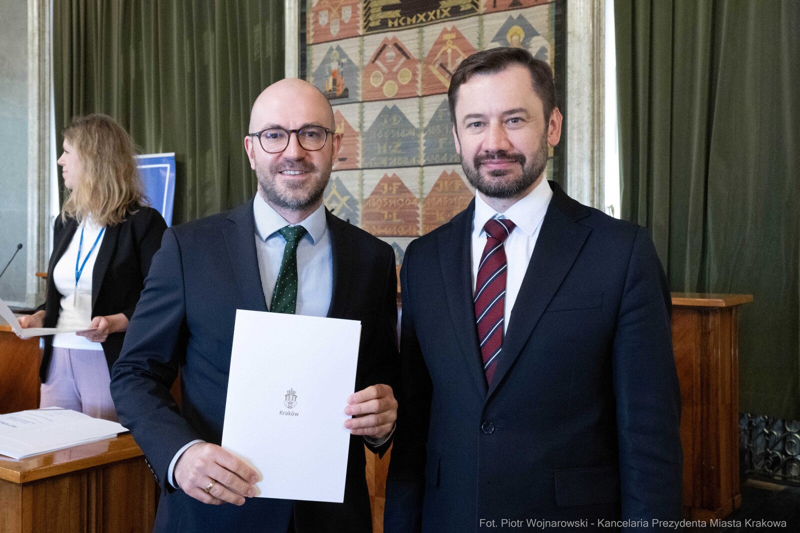 Miszalski, Mazur, Krakowska Rada Przedsiębiorczości, wręczenie, akty powołania, zdjęcia  Autor: Piotr Wojnarowski