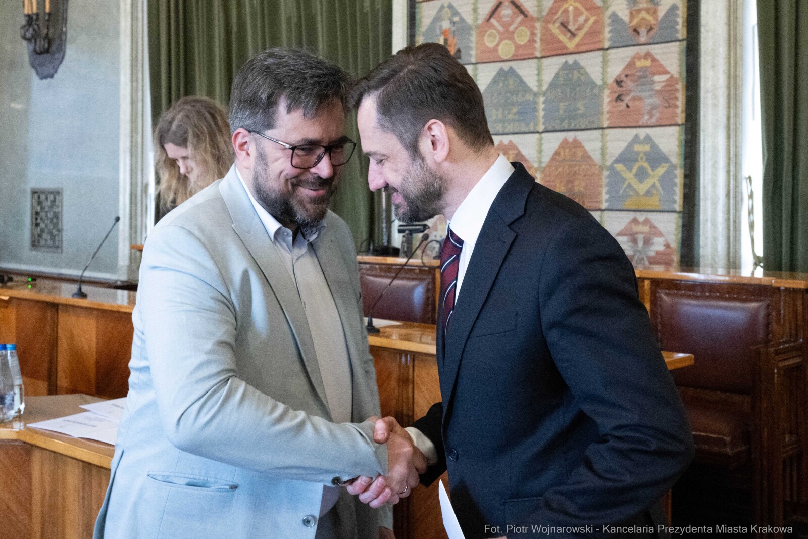 Miszalski, Mazur, Krakowska Rada Przedsiębiorczości, wręczenie, akty powołania, zdjęcia  Autor: Piotr Wojnarowski