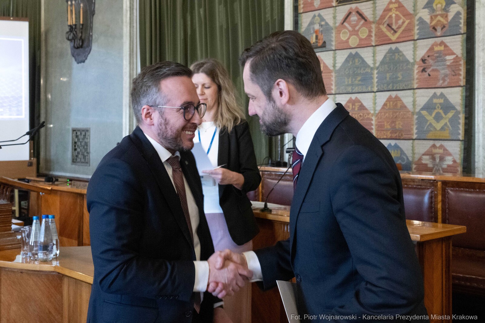 Miszalski, Mazur, Krakowska Rada Przedsiębiorczości, wręczenie, akty powołania, zdjęcia  Autor: Piotr Wojnarowski