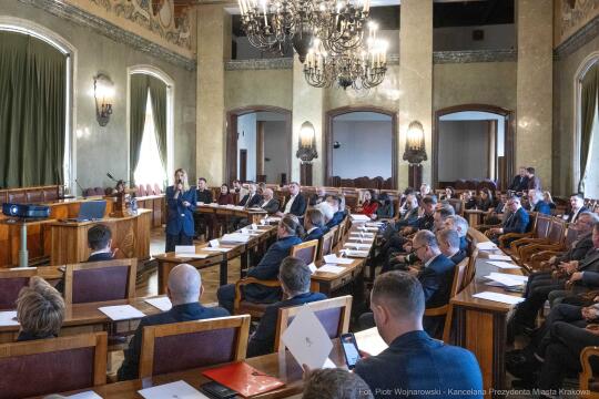 Miszalski, Mazur, Krakowska Rada Przedsiębiorczości, wręczenie, akty powołania, zdjęcia