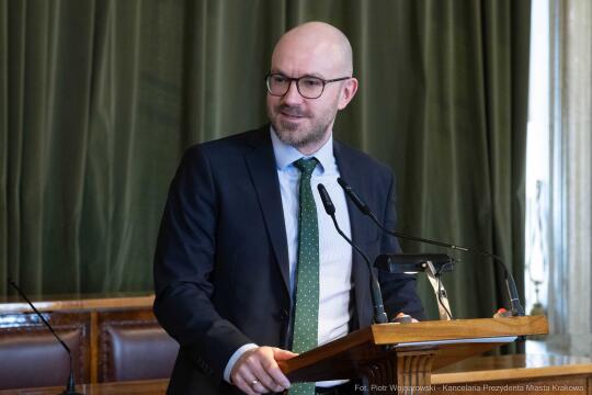 Miszalski, Mazur, Krakowska Rada Przedsiębiorczości, wręczenie, akty powołania, zdjęcia