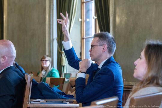 Miszalski, Mazur, Krakowska Rada Przedsiębiorczości, wręczenie, akty powołania, zdjęcia