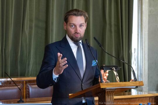 Miszalski, Mazur, Krakowska Rada Przedsiębiorczości, wręczenie, akty powołania, zdjęcia