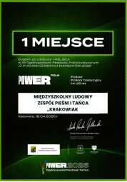 I miejsce.jpg-Krakowiak „Power Folk - O PUCHAR CZARNYCH DIAMENTÓW 2026”