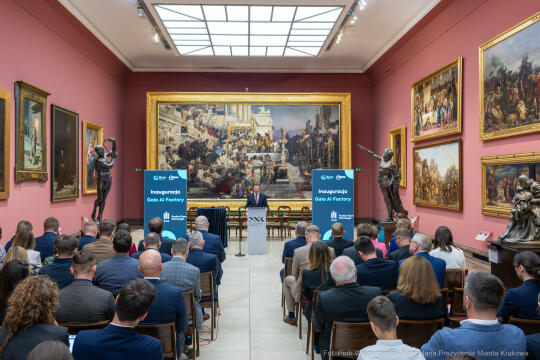 Miszalski, inauguracja, Gaia AI Factory, Sukiennice, sztuczna inteligencja, zdjęcia, fotokronik