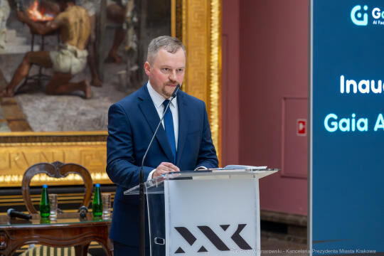 Miszalski, inauguracja, Gaia AI Factory, Sukiennice, sztuczna inteligencja, zdjęcia, fotokronik