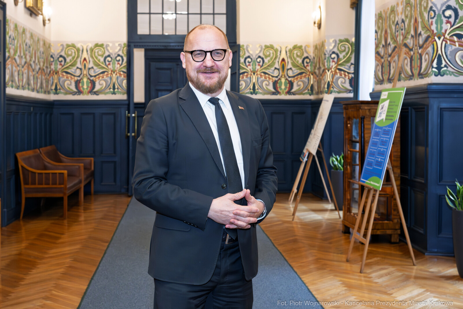 Sęk, ambasador, Raimonds Jansons, Łotwa, spotkanie zdjęcia, fotokronika, kraków, foto, kronika  Autor: Piotr Wojnarowski