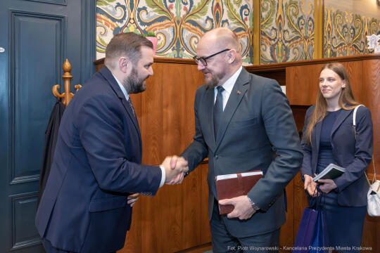 Sęk, ambasador, Raimonds Jansons, Łotwa, spotkanie zdjęcia, fotokronika, kraków, foto, kronika