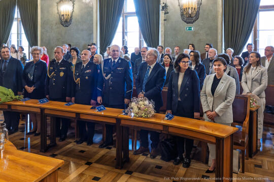 Miszalski, Kosek, Zachwatowicz-Wajda, Honorowy Obywatel Krakowa, wręczenie, zdjęcia,
