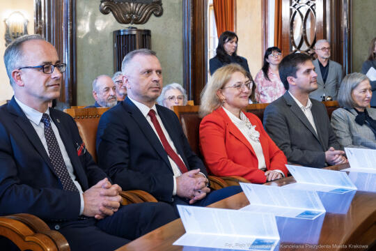 Miszalski, Kosek, Zachwatowicz-Wajda, Honorowy Obywatel Krakowa, wręczenie, zdjęcia,