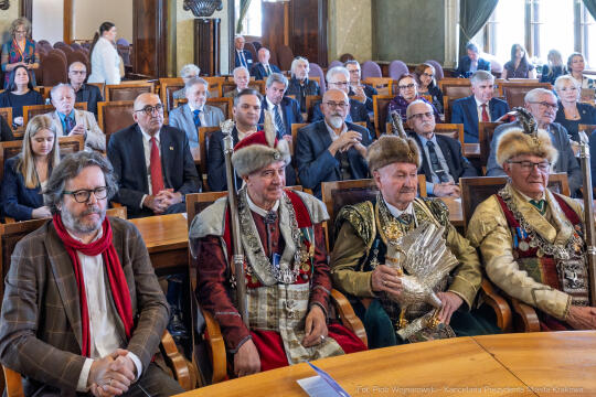 Miszalski, Kosek, Zachwatowicz-Wajda, Honorowy Obywatel Krakowa, wręczenie, zdjęcia,