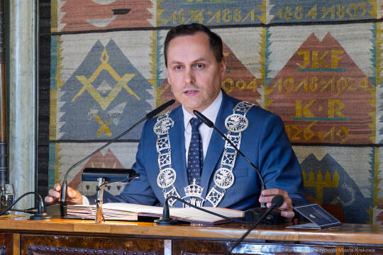 Miszalski, Kosek, Zachwatowicz-Wajda, Honorowy Obywatel Krakowa, wręczenie, zdjęcia,