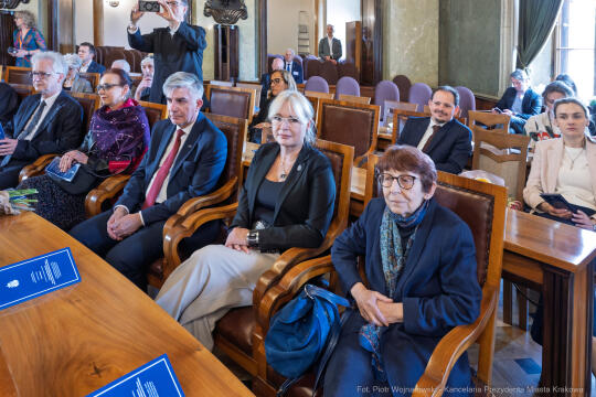 Miszalski, Kosek, Zachwatowicz-Wajda, Honorowy Obywatel Krakowa, wręczenie, zdjęcia,