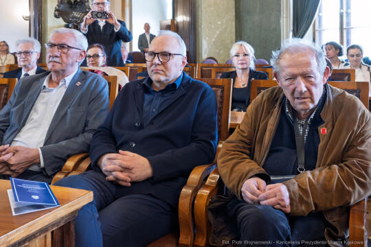 Miszalski, Kosek, Zachwatowicz-Wajda, Honorowy Obywatel Krakowa, wręczenie, zdjęcia,