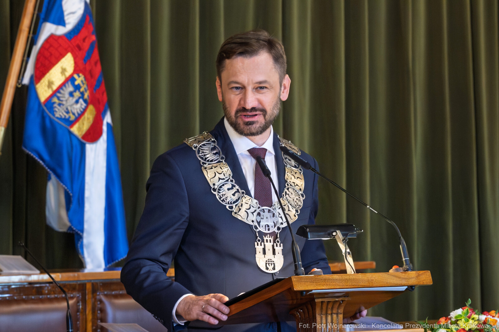 Miszalski, Kosek, Zachwatowicz-Wajda, Honorowy Obywatel Krakowa, wręczenie, zdjęcia,  Autor: Piotr Wojnarowski