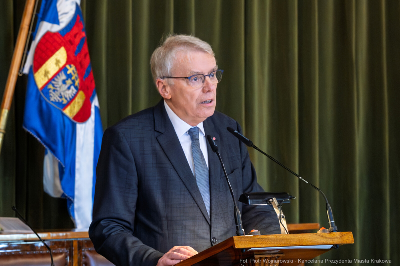 Miszalski, Kosek, Zachwatowicz-Wajda, Honorowy Obywatel Krakowa, wręczenie, zdjęcia,  Autor: Piotr Wojnarowski