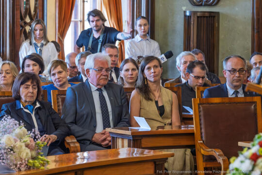 Miszalski, Kosek, Zachwatowicz-Wajda, Honorowy Obywatel Krakowa, wręczenie, zdjęcia,