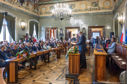Miszalski, Kosek, Zachwatowicz-Wajda, Honorowy Obywatel Krakowa, wręczenie, zdjęcia,