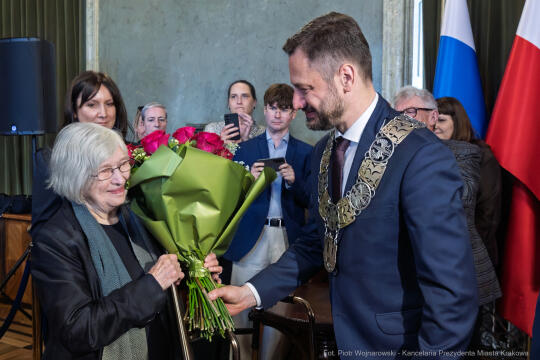 Miszalski, Kosek, Zachwatowicz-Wajda, Honorowy Obywatel Krakowa, wręczenie, zdjęcia,