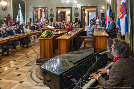 Miszalski, Kosek, Zachwatowicz-Wajda, Honorowy Obywatel Krakowa, wręczenie, zdjęcia,