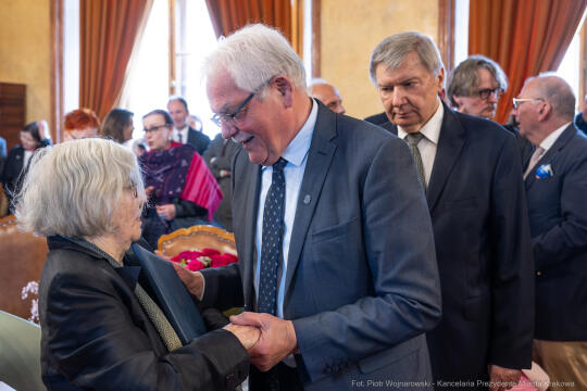 Miszalski, Kosek, Zachwatowicz-Wajda, Honorowy Obywatel Krakowa, wręczenie, zdjęcia,