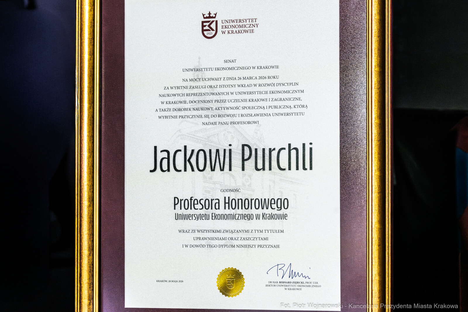 Galeria zdjęć Święto UEK, Uniwersytet Ekonomiczny w Krakowie święto, prof. Jacek Purchla  Autor: Piotr Wojnarowski