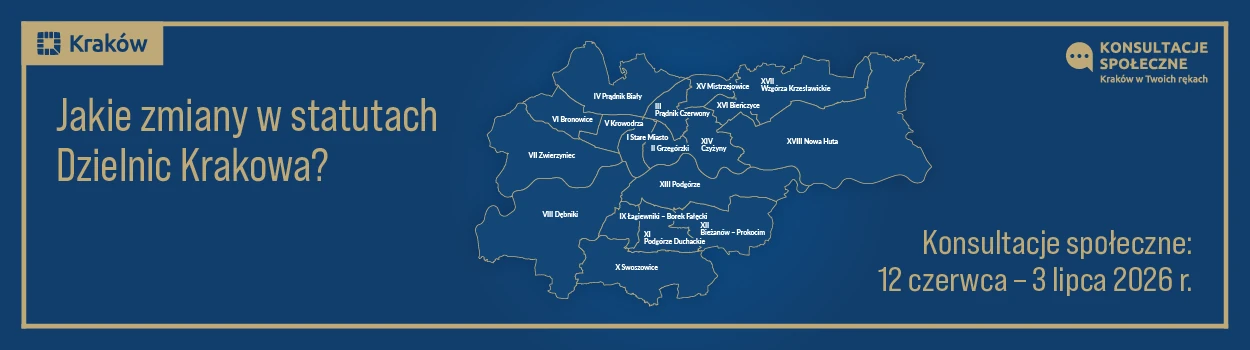 Konsultacje społeczne: Jakie zmiany w statutach Dzielnic Krakowa?