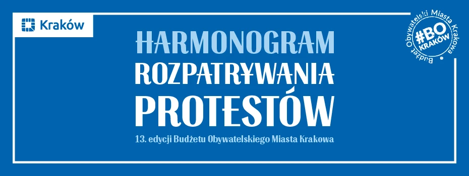 Harmonogram rozpatrywania protestów