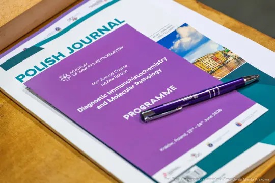 Program konferencji dotyczącej immunohistochemii i patologii molekularnej.