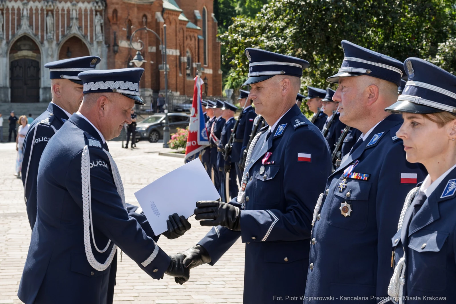 Ceremonia wręczenia odznaczeń policjantom w Krakowie.  Autor: Piotr Wojnarowski