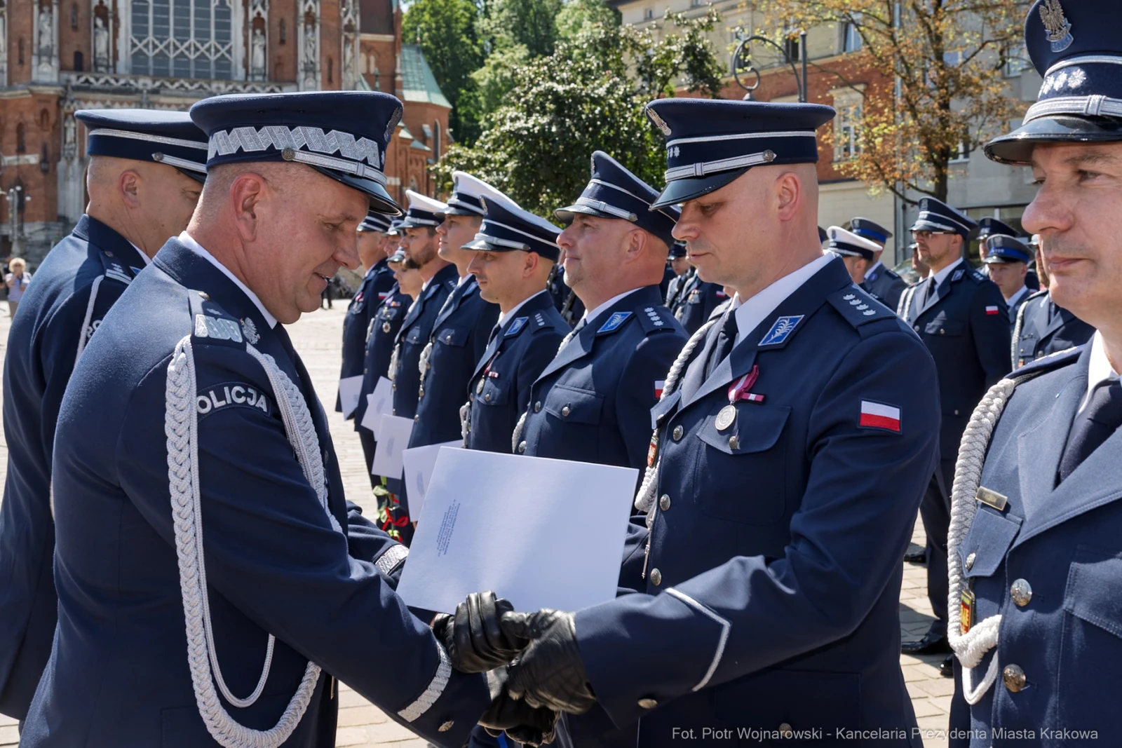 Ceremonia wręczenia odznaczeń policjantom w Krakowie.  Autor: Piotr Wojnarowski