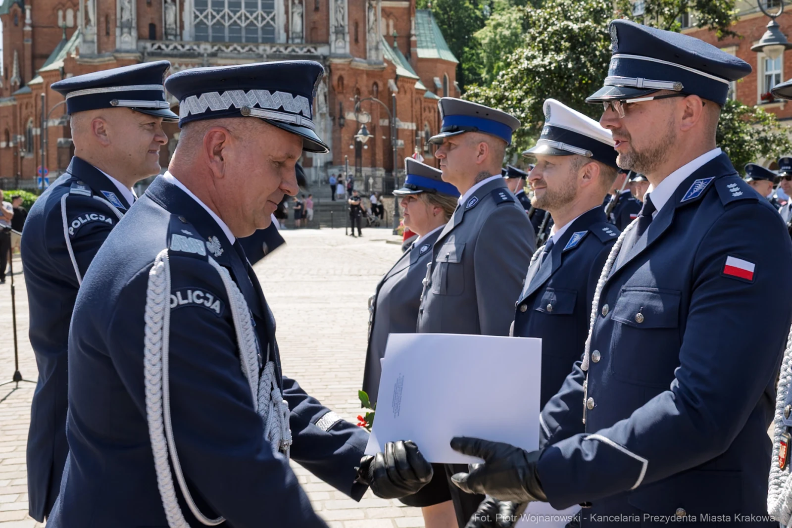 Ceremonia wręczenia odznaczeń przez policję w Krakowie.  Autor: Piotr Wojnarowski