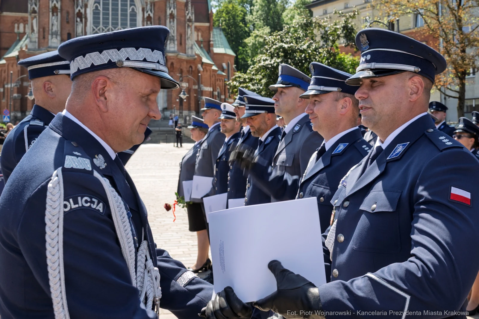 Ceremonia wręczenia odznaczeń policjantom w Krakowie.  Autor: Piotr Wojnarowski