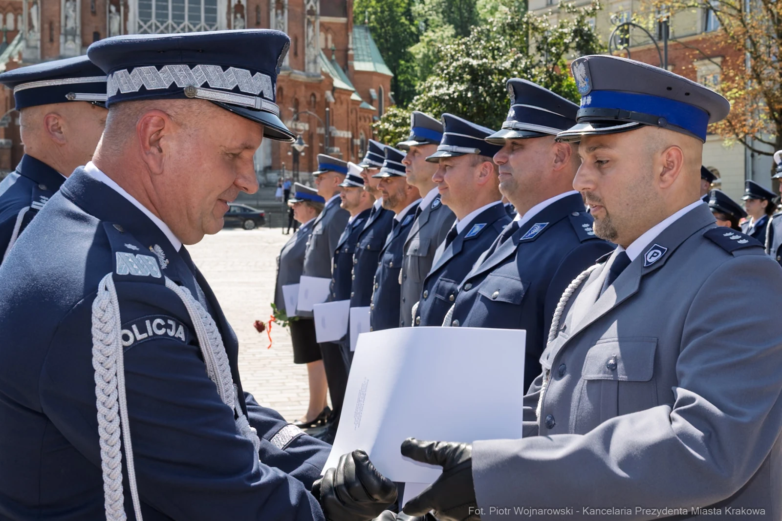 Ceremonia wręczenia odznaczeń policjantom w Krakowie.  Autor: Piotr Wojnarowski