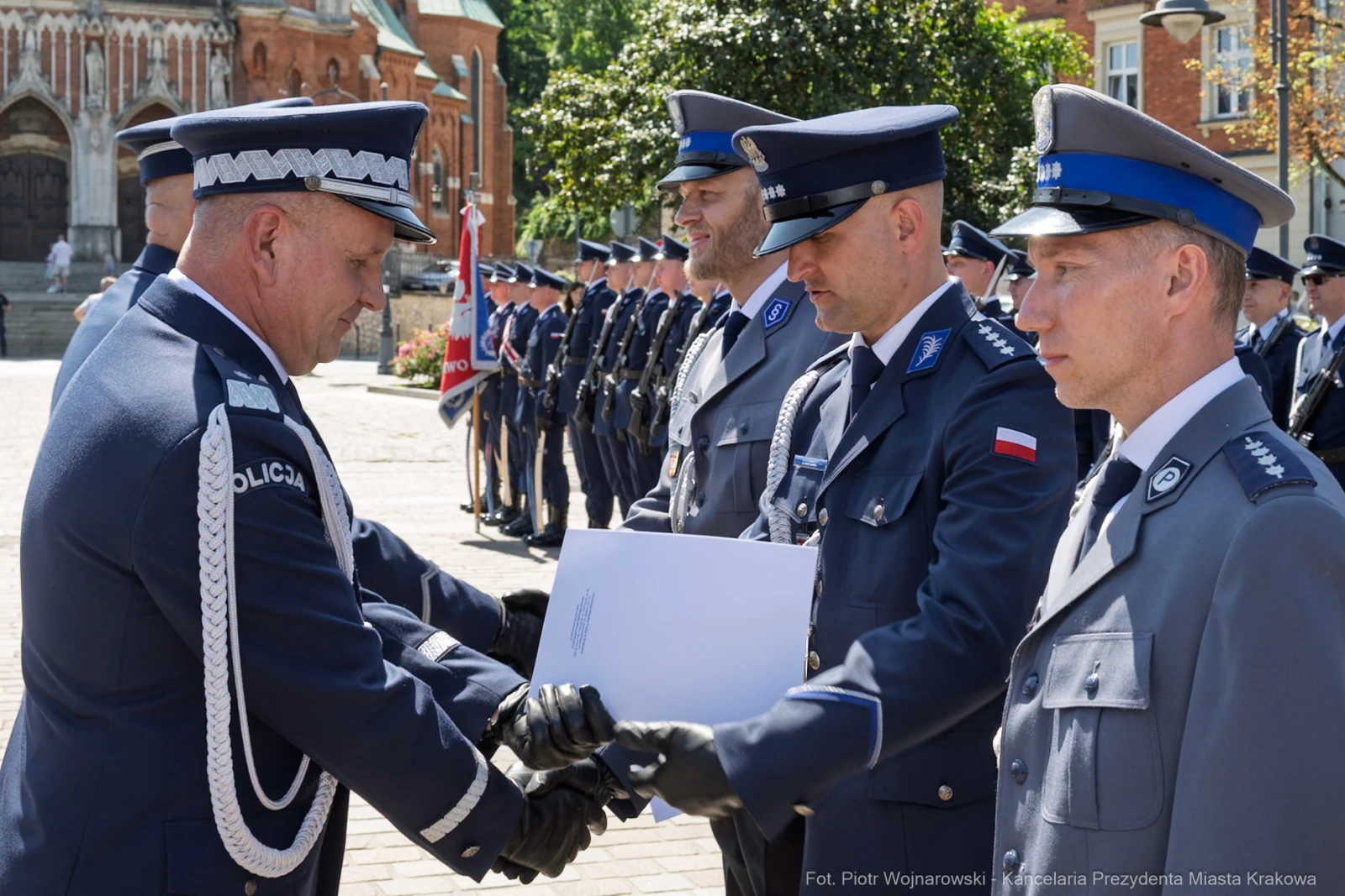 Ceremonia wręczenia odznaczeń policjantom w Krakowie.  Autor: Piotr Wojnarowski