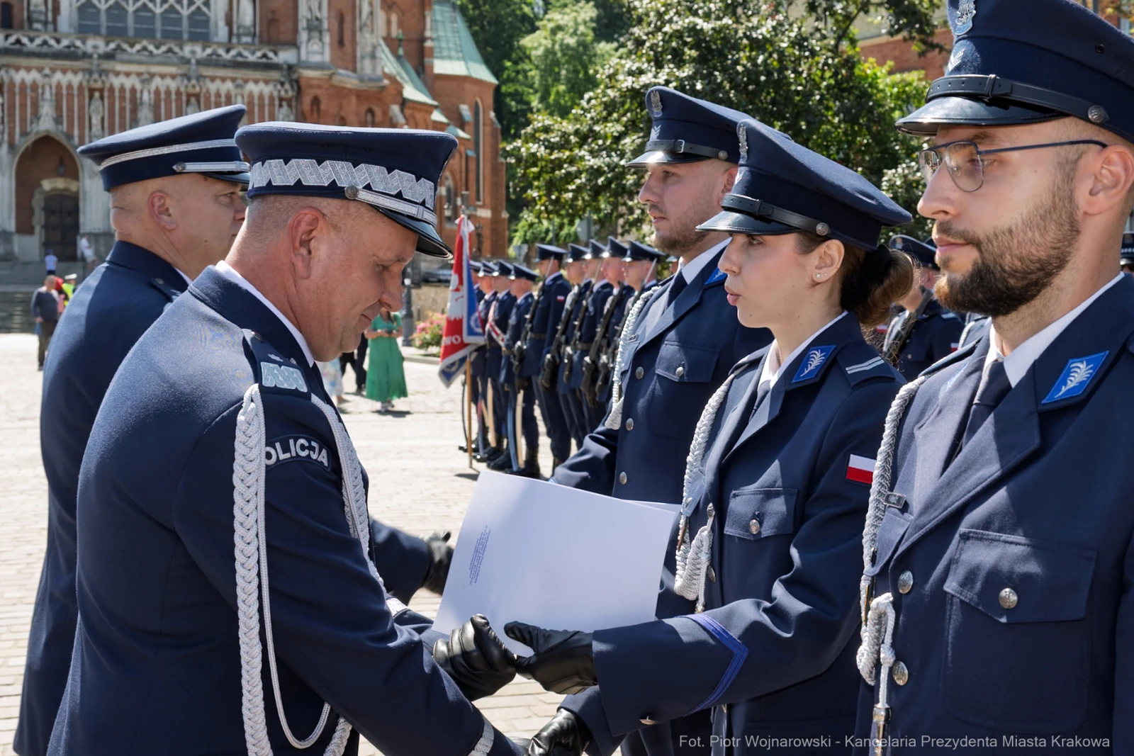 Ceremonia wręczenia odznaczeń policjantom w Krakowie.  Autor: Piotr Wojnarowski