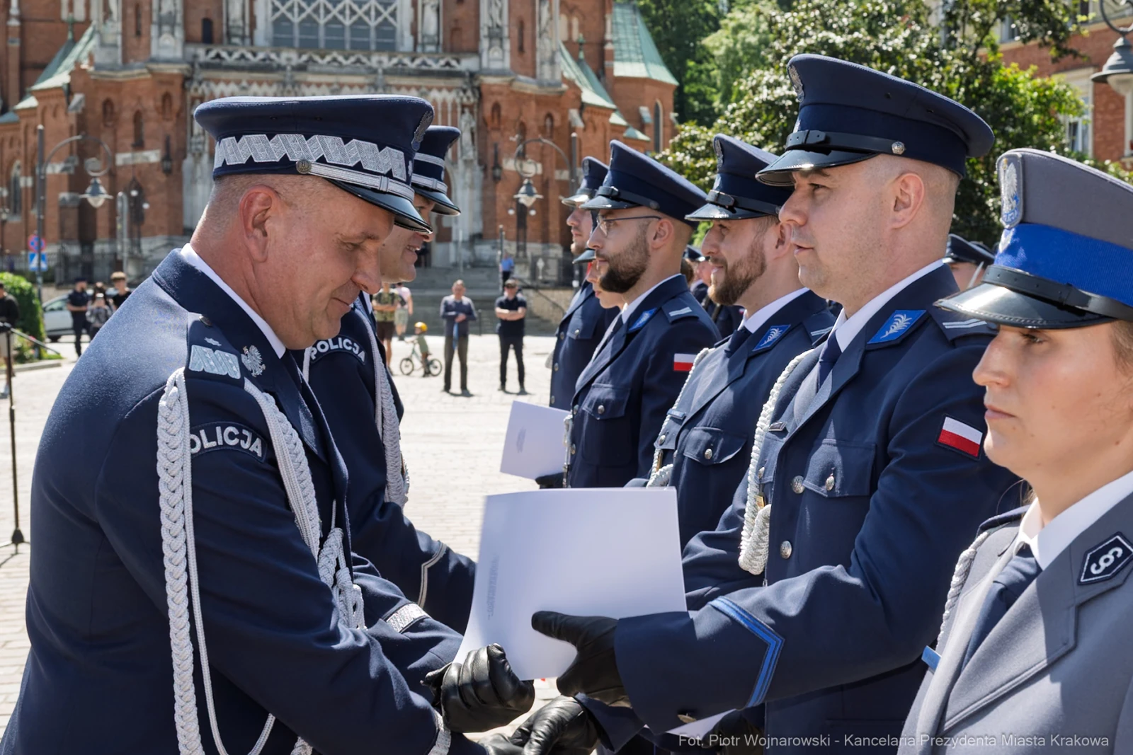 Ceremonia wręczenia odznaczeń policjantom w Krakowie.  Autor: Piotr Wojnarowski