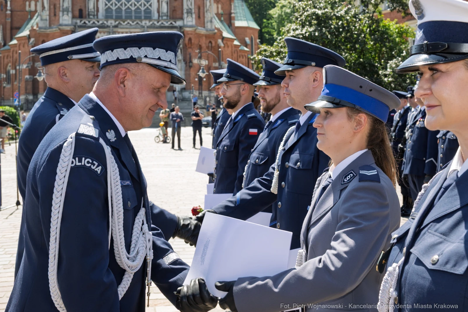 Ceremonia wręczenia odznaczeń policjantom w Krakowie.  Autor: Piotr Wojnarowski