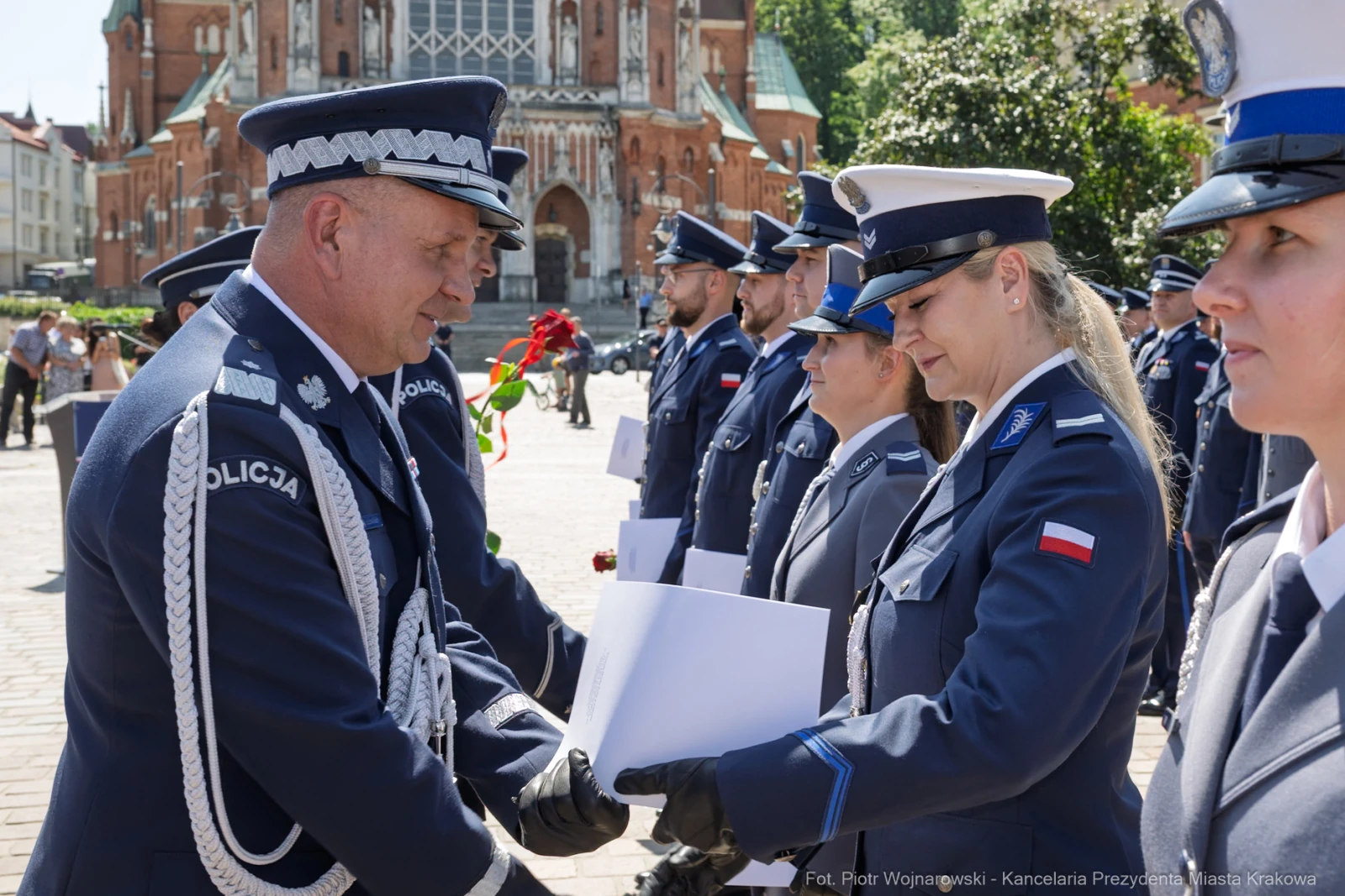 Ceremonia wręczenia odznaczeń policjantom w Krakowie.  Autor: Piotr Wojnarowski