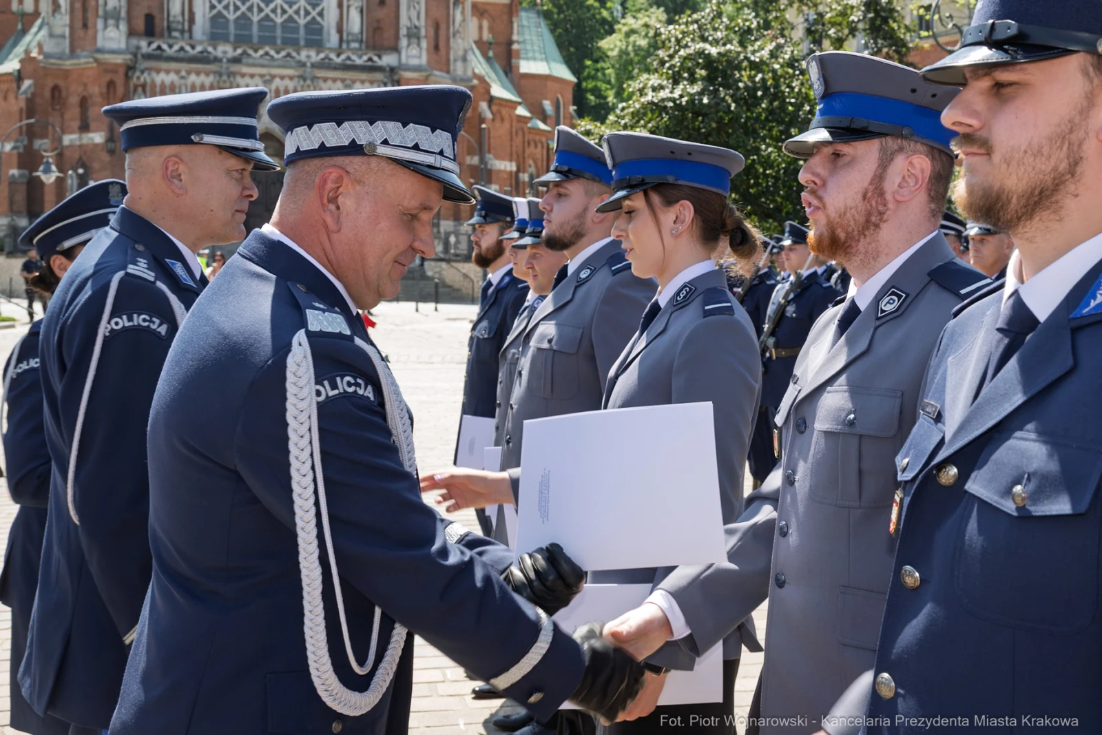 Ceremonia wręczenia odznaczeń policjantom w Krakowie.  Autor: Piotr Wojnarowski