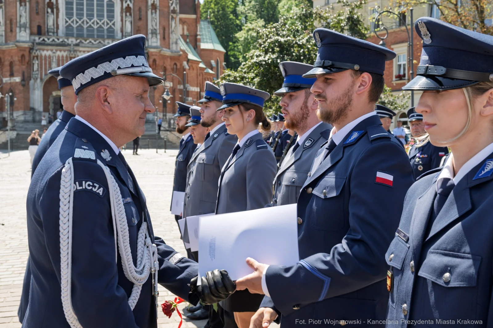 Ceremonia wręczenia odznaczeń policjantom w Krakowie.  Autor: Piotr Wojnarowski
