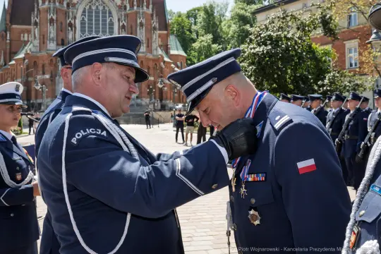 Ceremonia wręczenia odznaczeń policyjnych.