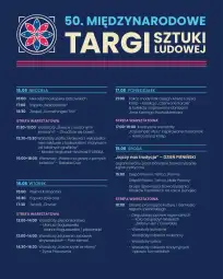 50. Międzynarodowe Targi Sztuki Ludowej - program wydarzeń na trzy dni.