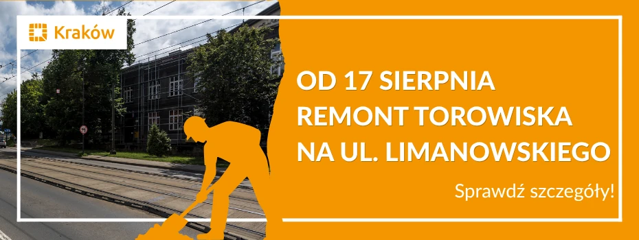 Prace przy torowisku na ul. Limanowskiego 