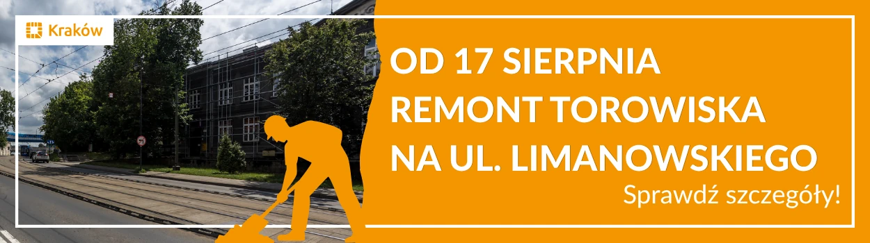 Prace przy torowisku na ul. Limanowskiego