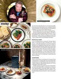 Michał Seta w restauracji Noah, prezentujący dania kuchni gastronomicznej.