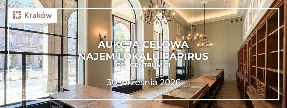 Aukcja na najem lokalu Papirus