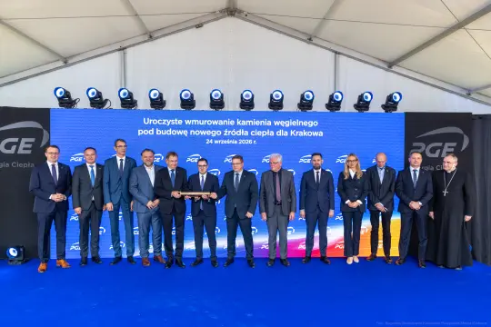 Uroczyste wmurowanie kamienia węgielnego pod budowę nowego niskoemisyjnego źródła ciepła dla PGE Energia Ciepła