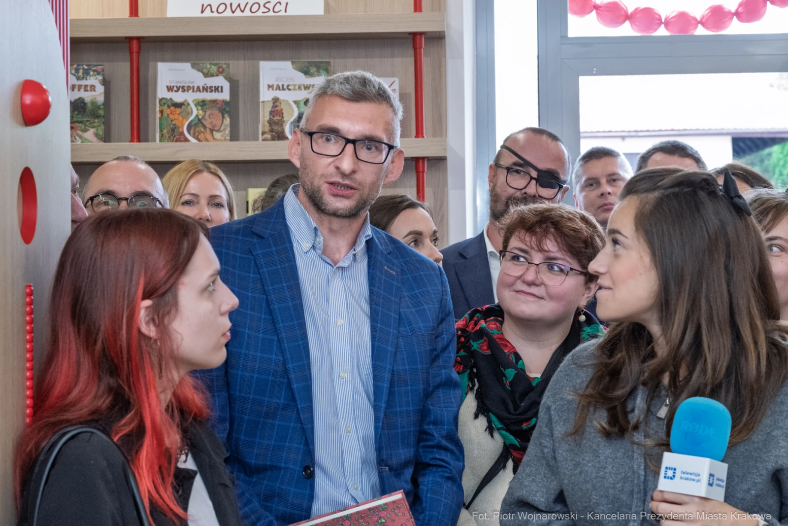 874_028_fot. Piotr Wojnarowski.jpg - Biblioteka Kraków, Filia nr 17 Chochoł, Stanisław Kracik, Prezydent Miasta Krakowa, Jakub Kosek, Piotr Wasilewski, Bronowice Kraków, Ojcowska 116, kultura w Krakowie, nowe biblioteki Kraków  Autor: Piotr Wojnarowski